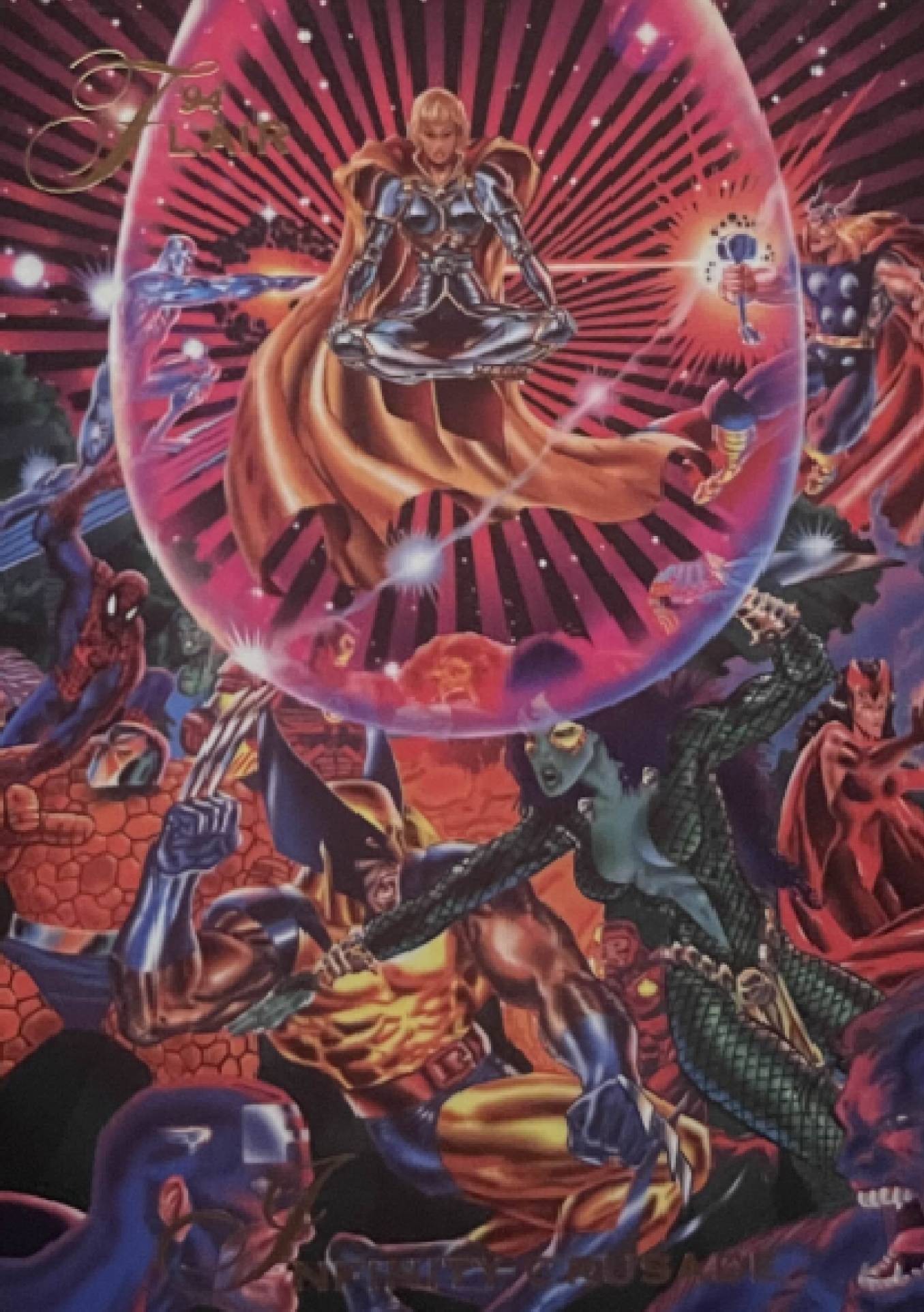 110 Infinity Crusade (Wolverine, Spider-Man, Moondragon, Captain America) (front)