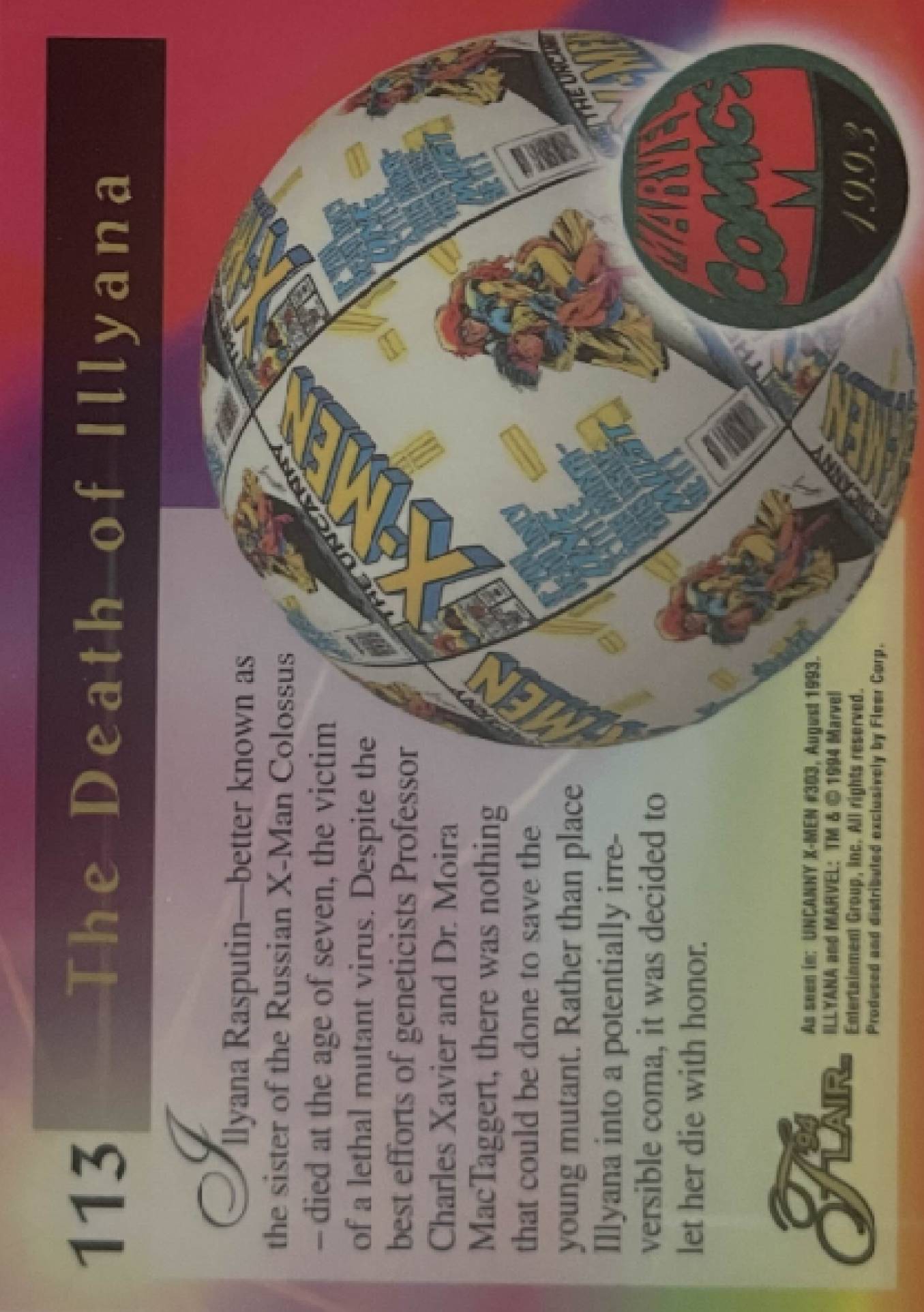 113 The Death of Illyana (Jubilee, Jean Grey) (back)
